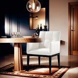 Adrian Vegan Leather Upholstered Dining Arm Chair Set of 2