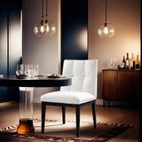 Adrian Vegan Leather Upholstered Dining Side Chair Set of 2