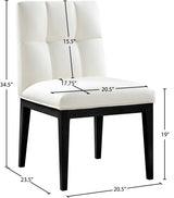 Adrian Vegan Leather Upholstered Dining Side Chair Set of 2