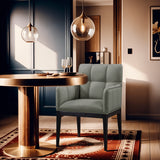 Adrian Vegan Leather Upholstered Dining Arm Chair Set of 2