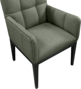 Adrian Vegan Leather Upholstered Dining Arm Chair Set of 2