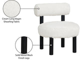 Ambre Vegan Shearling Fabric Upholstered Accent Chair