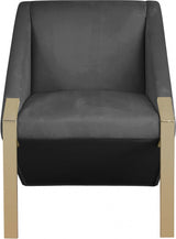 Rivet Velvet Upholstered Accent Chair