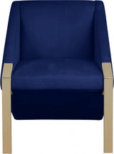 Rivet Velvet Upholstered Accent Chair