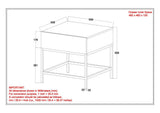 Ojas Accent Table in Natural Burnt and Black