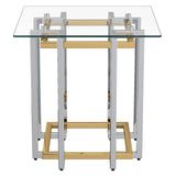 Florina Accent Table in Silver and Gold