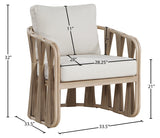 San Pietro Resilient Waterproof Fabric Upholstered Outdoor Patio Chair