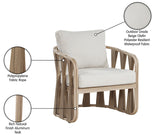 San Pietro Resilient Waterproof Fabric Upholstered Outdoor Patio Chair