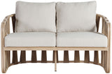 San Pietro Resilient Waterproof Fabric Upholstered Outdoor Patio Loveseat