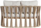 San Pietro Resilient Waterproof Fabric Upholstered Outdoor Patio Loveseat