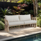 San Pietro Resilient Waterproof Fabric Upholstered Outdoor Patio Sofa