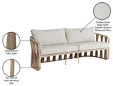 San Pietro Resilient Waterproof Fabric Upholstered Outdoor Patio Sofa