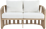 San Pietro Resilient Waterproof Fabric Upholstered Outdoor Patio Loveseat