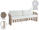 San Pietro Resilient Waterproof Fabric Upholstered Outdoor Patio Sofa