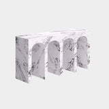 Atticus Contract Grade Grand Console Table in Bulgari White