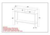Ojas Console Table in Natural Burnt and Black