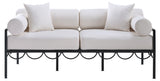 Portofino Resilient Water Repellent Fabric Upholstered Outdoor Patio Loveseat