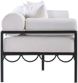 Portofino Resilient Water Repellent Fabric Upholstered Outdoor Patio Loveseat