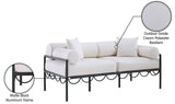 Portofino Resilient Water Repellent Fabric Upholstered Outdoor Patio Loveseat