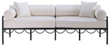 Portofino Resilient Water Repellent Fabric Upholstered Outdoor Patio Sofa