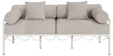 Portofino Resilient Water Repellent Fabric Upholstered Outdoor Patio Loveseat