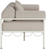Portofino Resilient Water Repellent Fabric Upholstered Outdoor Patio Loveseat