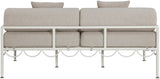 Portofino Resilient Water Repellent Fabric Upholstered Outdoor Patio Loveseat