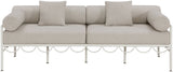 Portofino Resilient Water Repellent Fabric Upholstered Outdoor Patio Sofa