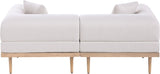Laguna Resilient Water Resistant Fabric Upholstered Outdoor Patio 2pc. Modular Loveseat