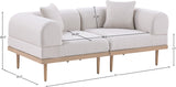 Laguna Resilient Water Resistant Fabric Upholstered Outdoor Patio 2pc. Modular Loveseat