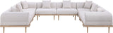 Laguna 142" Resilient Water Resistant Fabric Upholstered Outdoor Patio 8pc. Modular Sectional
