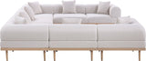 Laguna 142" Resilient Water Resistant Fabric Upholstered Outdoor Patio 8pc. Modular Sectional
