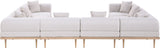 Laguna 142" Resilient Water Resistant Fabric Upholstered Outdoor Patio 8pc. Modular Sectional