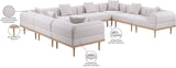 Laguna 142" Resilient Water Resistant Fabric Upholstered Outdoor Patio 8pc. Modular Sectional