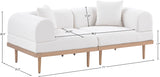 Laguna Resilient Water Resistant Fabric Upholstered Outdoor Patio 2pc. Modular Loveseat
