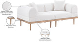Laguna Resilient Water Resistant Fabric Upholstered Outdoor Patio 2pc. Modular Loveseat