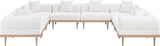 Laguna 142" Resilient Water Resistant Fabric Upholstered Outdoor Patio 8pc. Modular Sectional