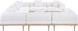 Laguna 142" Resilient Water Resistant Fabric Upholstered Outdoor Patio 8pc. Modular Sectional