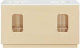 Willard 60" White Engineered Stone And Solid Wood Bathroom Vanity
