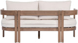 Newport Water Resistant Fabric Upholstered Outdoor Patio Loveseat