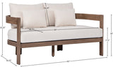 Newport Water Resistant Fabric Upholstered Outdoor Patio Loveseat