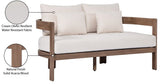 Newport Water Resistant Fabric Upholstered Outdoor Patio Loveseat