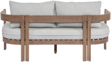 Newport Water Resistant Fabric Upholstered Outdoor Patio Loveseat