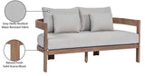 Newport Water Resistant Fabric Upholstered Outdoor Patio Loveseat