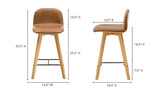 Napoli Leather Counter Stool