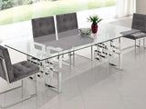 Silver Diva Glass Dining Table