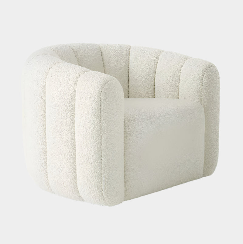 Swivel Boucle  Lounge Chair  (Warehouse Sale, local pickup only)