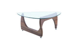 Sculptural Glass Coffee Table (Metal Hooks)