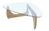 Sculptural Glass Coffee Table (Metal Hooks)