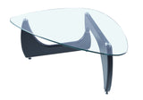 Sculptural Glass Coffee Table (Metal Hooks)